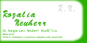 rozalia neuherr business card